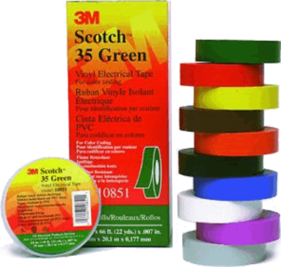 Picture of Scotch #35 Vinyl Color Coding Electrical Tape by 3M