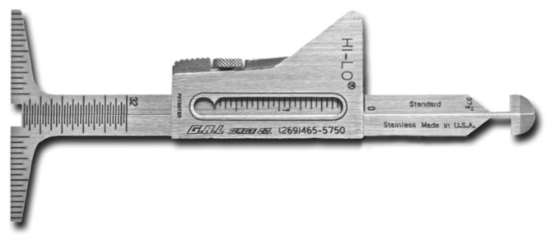 Picture of G.A.L. Gage, Cat #1, Hi-Lo Welding Gauge Stainless Steel, Inch